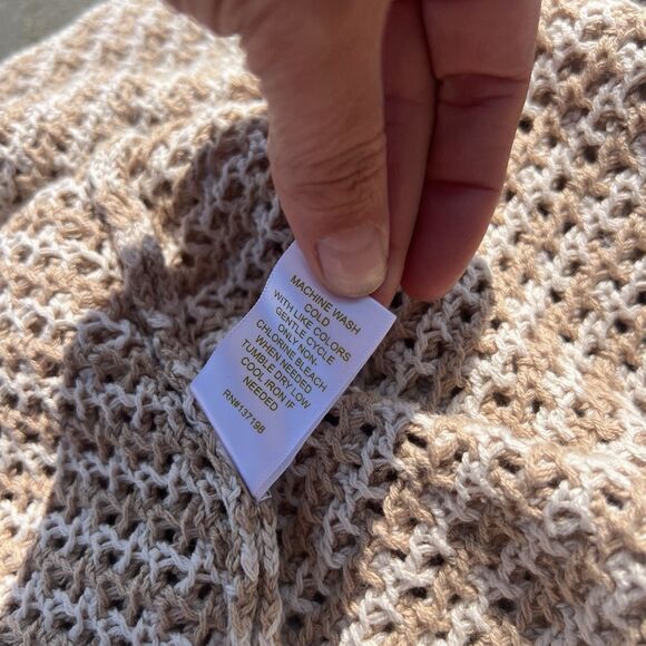 House of Harlow Revolve Tan/White Chevron Sleeveless Maxi Boho Dress NWT XS - Picture 5 of 7